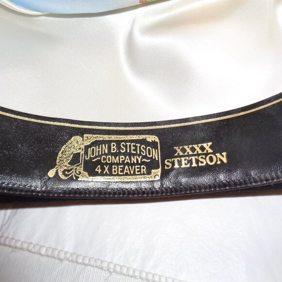Stetson Hat Black Felt 4X Beaver 6 7/8 Carson - Picture 8 of 11